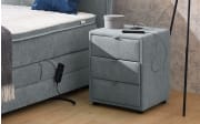 Nachtkonsole Lissy, grau, inkl. USB Aufladestation