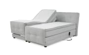 Boxspringbett Paloma 180, hellgrau, 180 x 200 cm, inkl. motorischer Verstellung