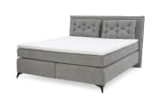 Boxspringbett Chalet 180, grau, 180 x 200 cm, inkl. Kissen
