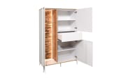 Highboard Faro, weiß/Asteiche, 162 cm, inkl. Push-to-Open Funktion