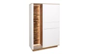 Highboard Faro, weiß/Asteiche, 155 cm, inkl. Push-to-Open Funktion