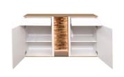 Sideboard Faro, weiß/Asteiche, 90 cm, inkl. Push-to-Open Funktion