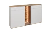Sideboard Faro, weiß/Asteiche, 90 cm, inkl. Push-to-Open Funktion