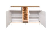 Sideboard Faro, weiß/Asteiche, 105 cm, inkl. Push-to-Open Funktion