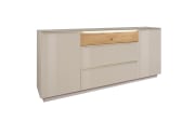 Sideboard Nova, kaschmir/Eiche massiv, inkl. Griffbeleuchtung