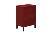 Kommode Colors, bordeaux, inkl. Push-to-Open Funktion