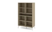 Highboard Reno, taupe/Edelstahl-Nachbildung