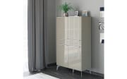 Highboard Reno, taupe/Edelstahl-Nachbildung