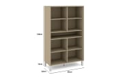 Highboard Reno, taupe/Edelstahl-Nachbildung