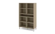 Highboard Reno, taupe/Edelstahl-Nachbildung