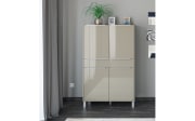 Highboard Reno, taupe/Edelstahl-Nachbildung