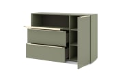 Kommode Reno, olivgrün/kaschmir