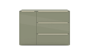 Kommode Reno, olivgrün/kaschmir