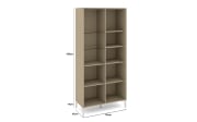 Vitrinenschrank Reno, taupe/Edelstahl-Nachbildung