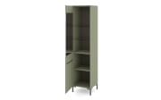 Standvitrine Reno, olivgrün/graphit