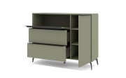 Kommode Reno, olivgrün/graphit
