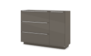 Kommode Reno, anthrazit/Edelstahl-Nachbildung