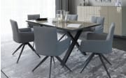 Esstisch Reno, anthrazit/schwarz