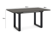 Esstisch Reno, anthrazit