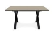 Esstisch Reno, taupe/schwarz, inkl. Synchronauszug