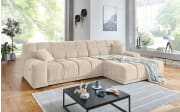 Wohnlandschaft London, beige, inkl. elektrischer Sitztiefenverstellung