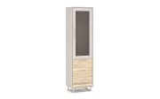 Vitrine Kai, massive Eiche Bianco/kreidefarbig, 54 cm