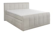 Boxspringbett Girona, creme, 180 x 200 cm, mit Tonnentaschenfederkern-Matratzen