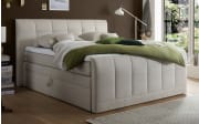 Boxspringbett Girona, creme, 180 x 200 cm, mit Tonnentaschenfederkern-Matratzen