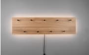 LED-Wandgarderobe Romy, Holz-Nachbildung