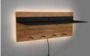 LED-Wandgarderobe Romy II, Holz-Nachbildung