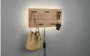 LED-Wandgarderobe Romy III, Holz-Nachbildung