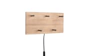 LED-Wandgarderobe Romy III, Holz-Nachbildung