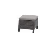 Hocker Corido, Gestell in anthrazit, Sitzauflage in taupe