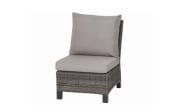Mittel-Element Corido, Gestell in anthrazit, Sitzauflage in taupe
