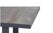 Dining Tisch Corido, Gestell in anthrazit, Tischplatte washed grey
