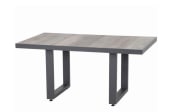 Dining Tisch Corido, Gestell in anthrazit, Tischplatte washed grey