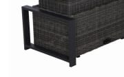 Lifttisch Corido, Gardino Geflecht Charcoal grey, Keramik washed grey, Länge ca. 160 cm