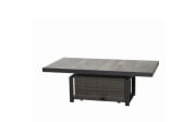Lifttisch Corido, Gardino Geflecht Charcoal grey, Keramik washed grey, Länge ca. 160 cm