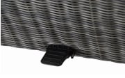 Lifttisch Corido, Gardino Geflecht Charcoal grey, Keramik washed grey, Länge ca. 160 cm