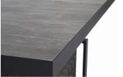 Lifttisch Corido, Gardino Geflecht Charcoal grey, Keramik washed grey, Länge ca. 160 cm