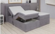 Boxspringbett BX2010, grau, 120 x 200 cm