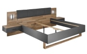 Bett Rivoli 494 in Montana Oak, graphit, 180 x 200 cm