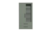 Vitrinenschrank Lindos, pine green, inkl. Softclose Funktion