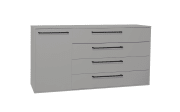 Sideboard Lindos, kreidegrau matt, inkl. Softclose Funktion