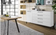 Sideboard Lindos, kreidegrau matt, inkl. Softclose Funktion