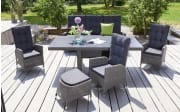 Garten-Positionsstuhl Parma, weiß/grau