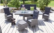 Garten-Positionsstuhl Parma, weiß/grau