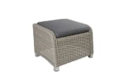 Garten-Hocker Bilbao, Geflecht Polyratten stone grey