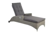 Garten-Sonnenliege Bilbao, Geflecht Polyrattan stone grey