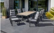 Garten-Positionsstuhl Bondino, anthrazit/grau